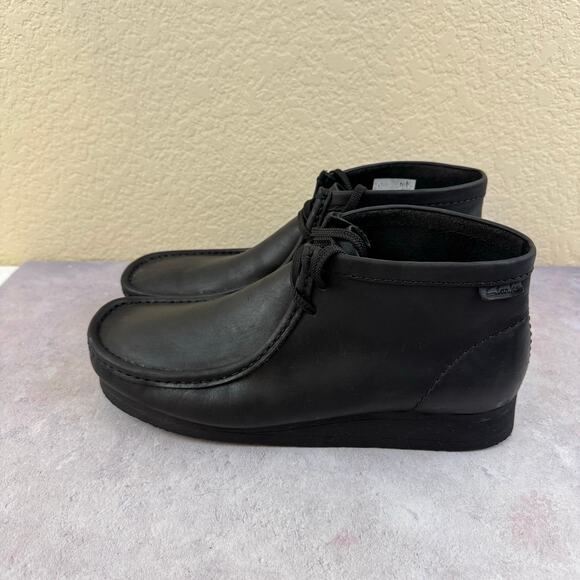 Clarks Mens Wallaston Boot 11 Black Leather Moc Toe Chukka Desert Boots main image 11